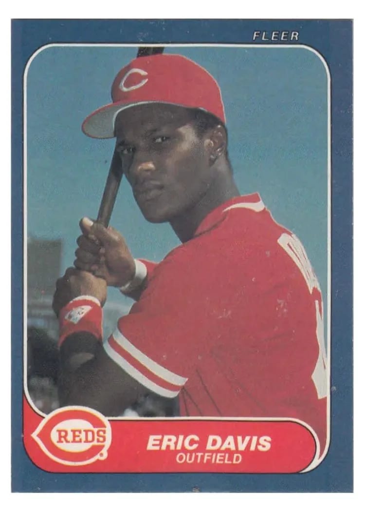 1986 Fleer Eric Davis #175 card
