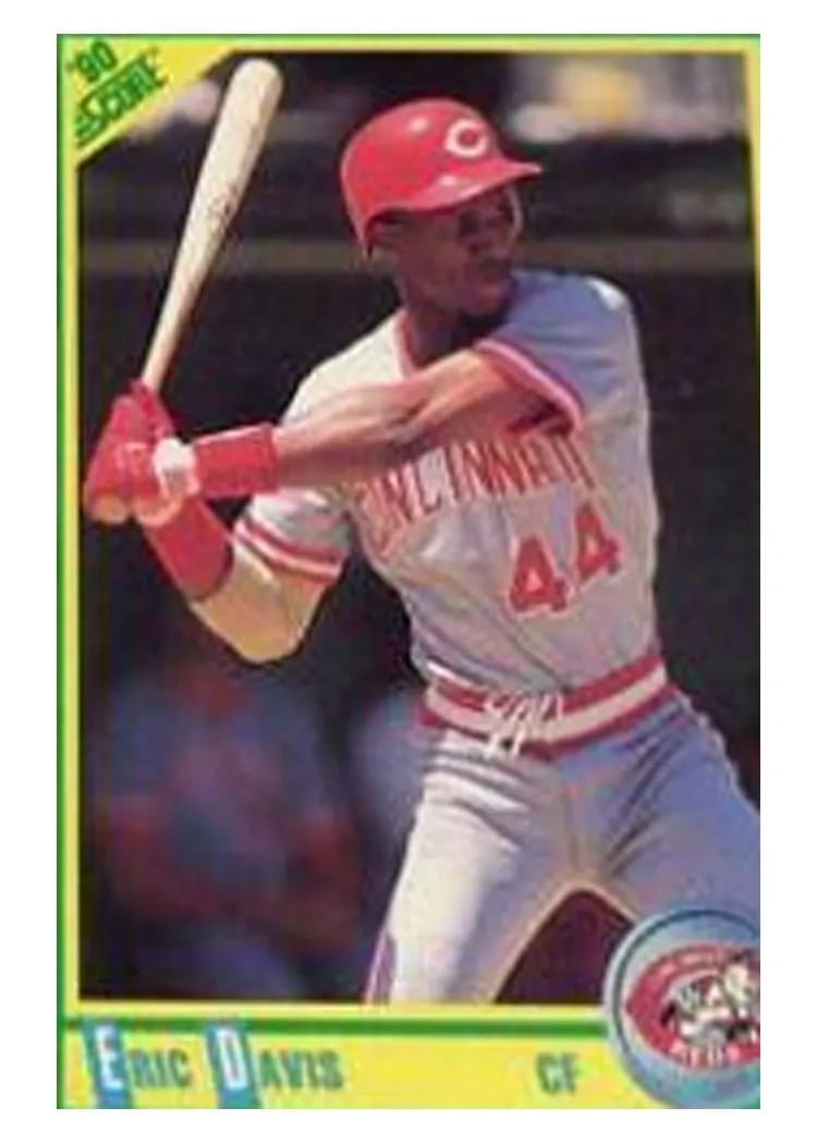 1990 Score Eric Davis #185 card