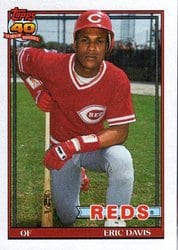 1991 Topps Base Set Eric Davis #550 card