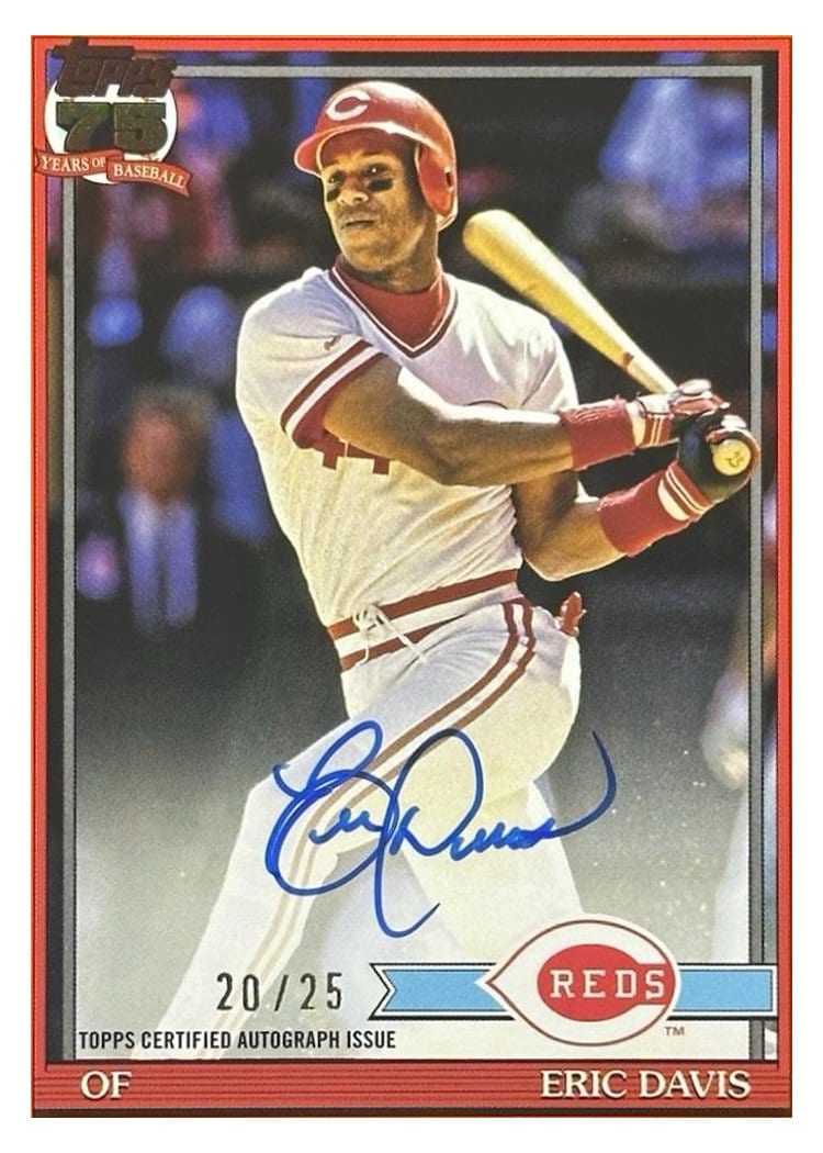 2026 Topps 1991 Topps Autographs Eric Davis #91A-DAV card