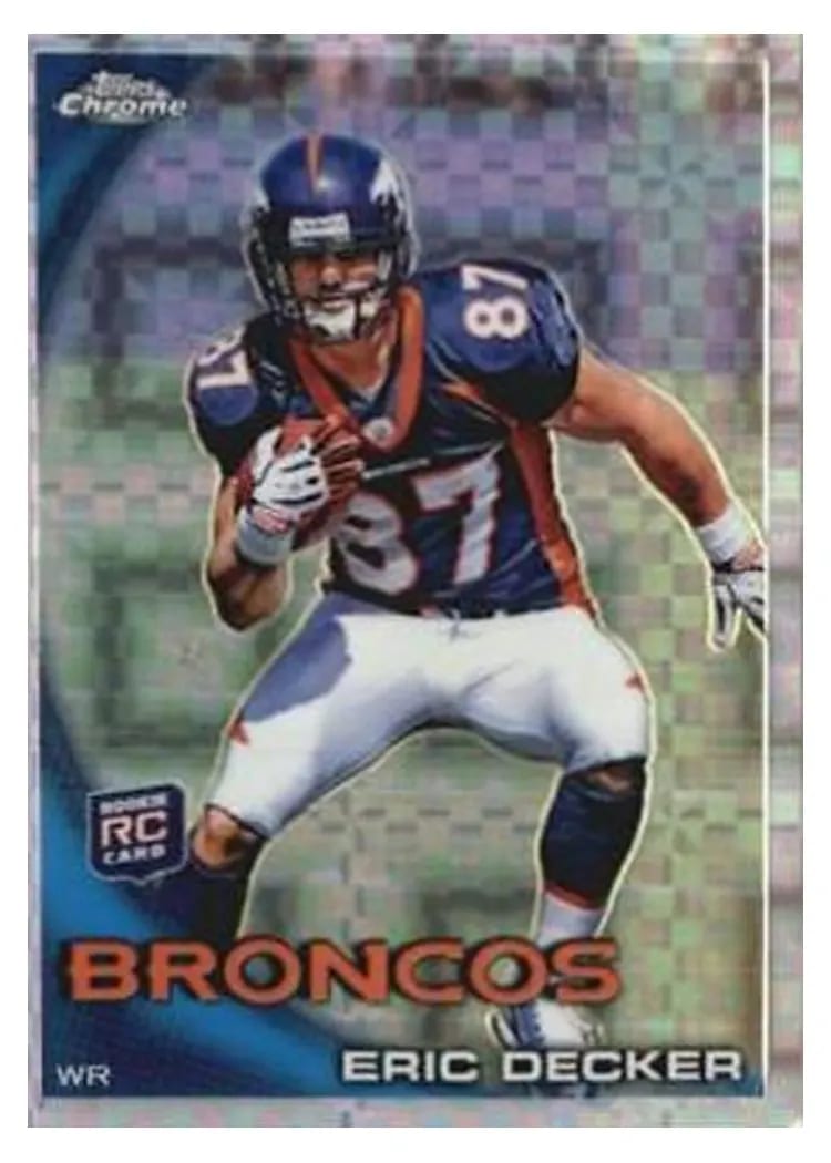 2010 Topps Chrome Eric Decker #C98 card