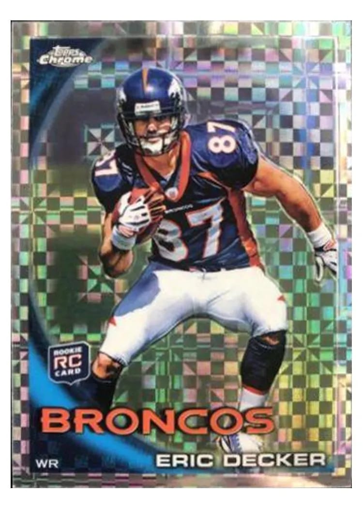 2010 Topps Chrome Eric Decker #C98 card