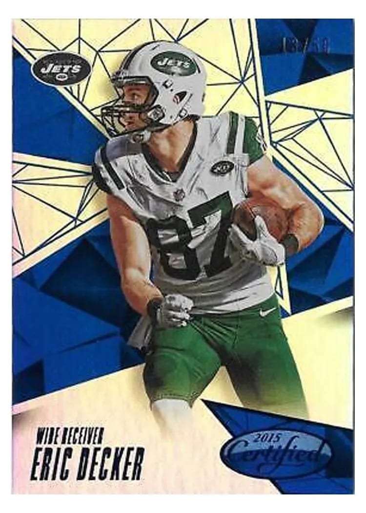 2015 Panini Certified Eric Decker Mirror Blue #8 card
