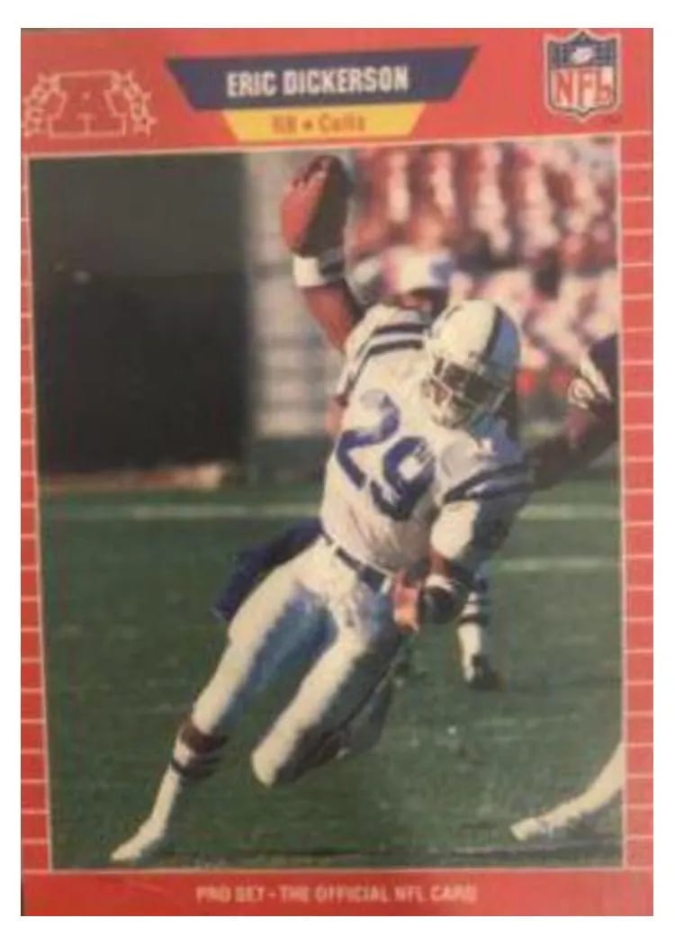 1989 Pro Set Eric Dickerson #455 card