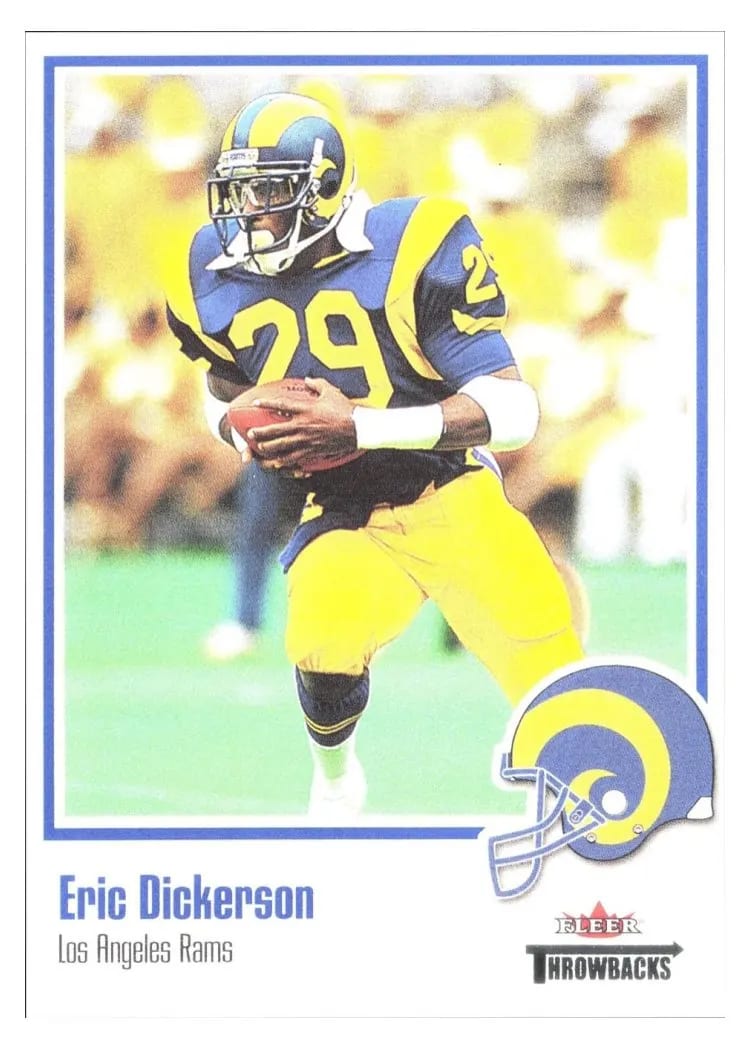 2002 Fleer Throwbacks Eric Dickerson #16 card