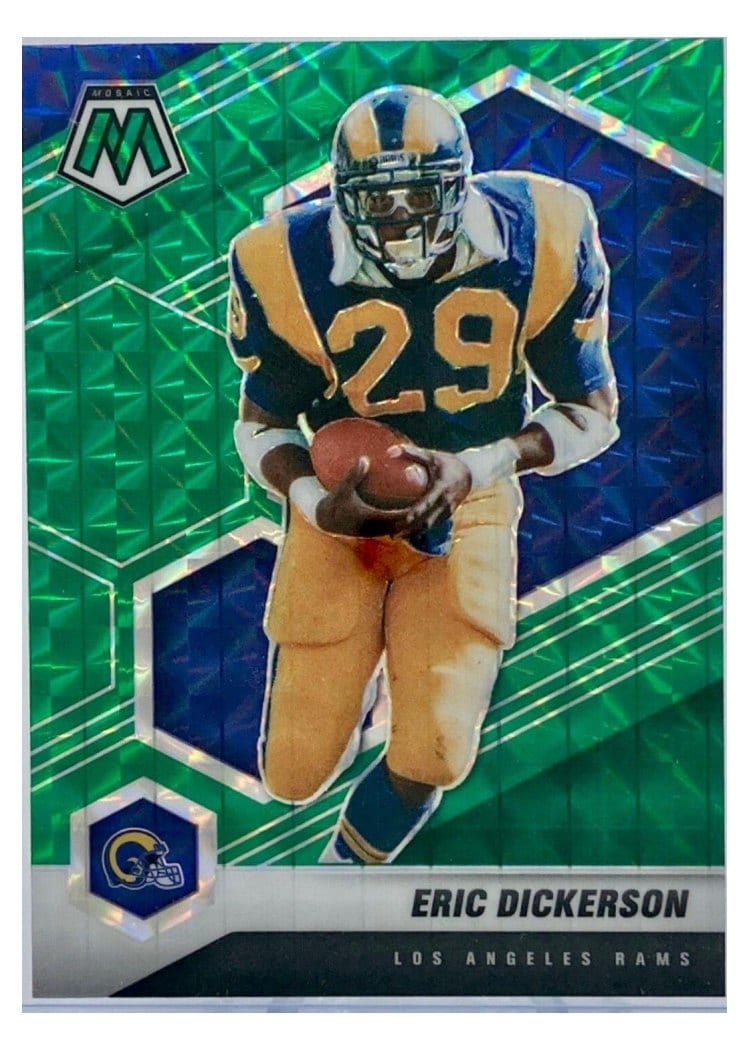 2021 Panini Mosaic Base Set Eric Dickerson Green Mosaic #117 card