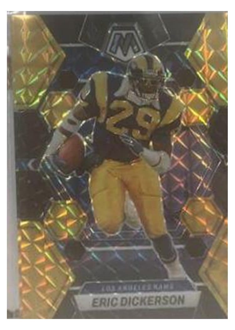 2023 Panini Mosaic Base Set Eric Dickerson Choice Black Gold #140 card