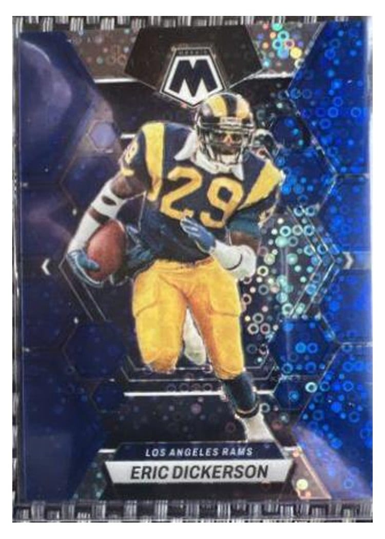 2023 Panini Mosaic Base Set Eric Dickerson No Huddle Blue #140 card