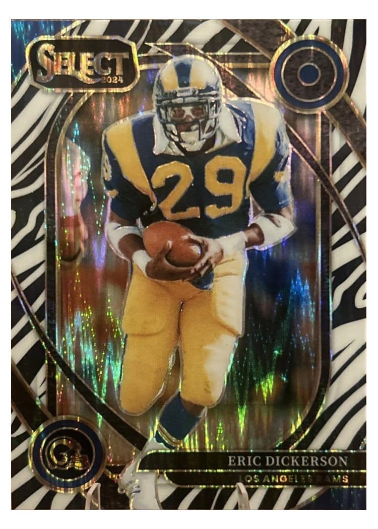 2024 Panini Select Base Set Eric Dickerson Zebra Prizm #255 card