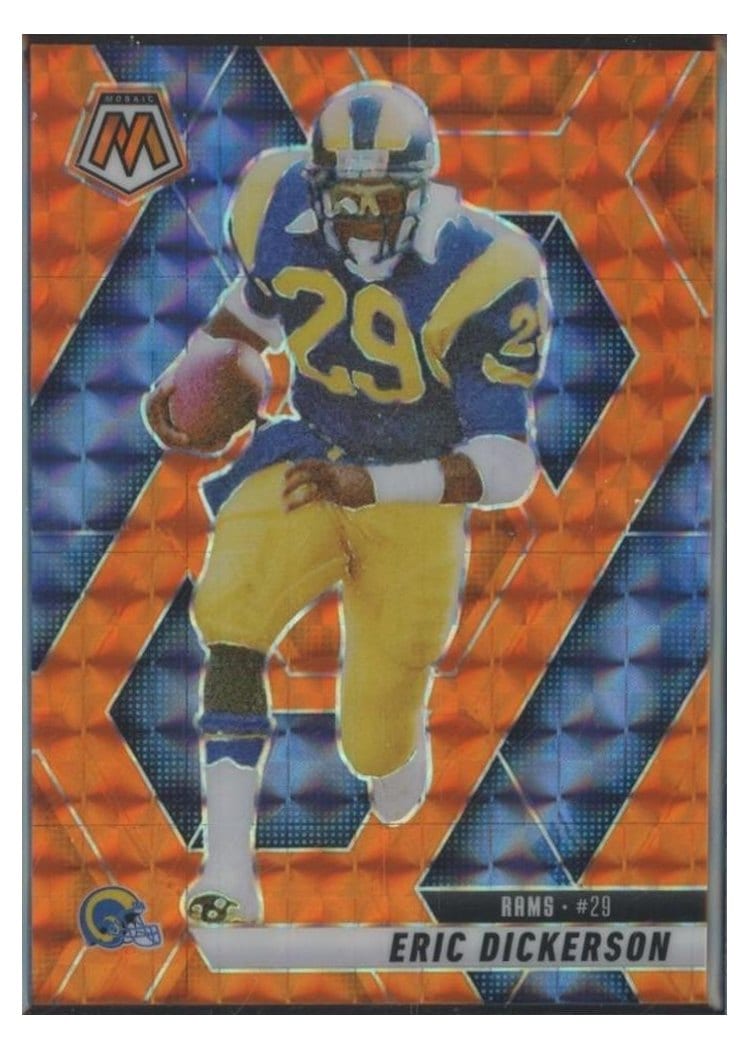 2025 Panini Mosaic Base Set Eric Dickerson Orange #154 card