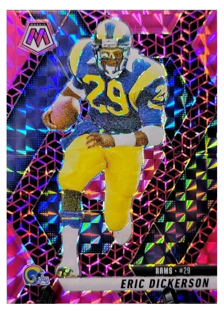 2025 Panini Mosaic Base Set Eric Dickerson Pink Spectris #154 card