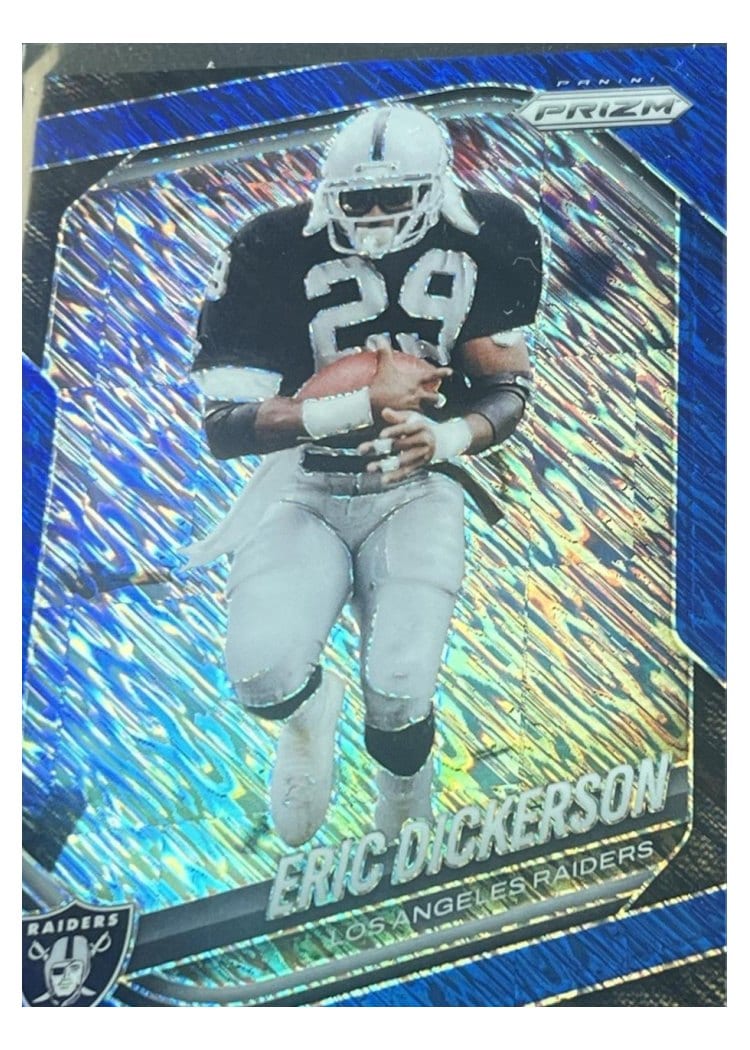 2025 Panini Prizm Base Set Eric Dickerson Blue Shimmer #83 card