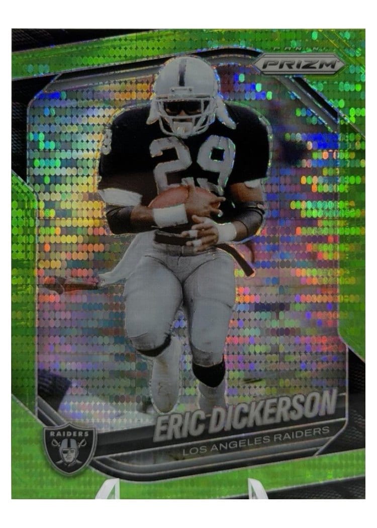 2025 Panini Prizm Base Set Eric Dickerson Neon Green Pulsar #83 card