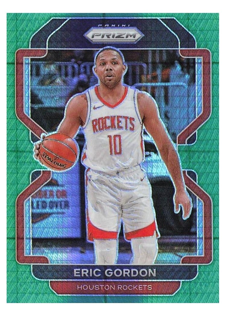 2021-22 Panini Prizm Base Set Eric Gordon Green Hyper Prizm #169 card