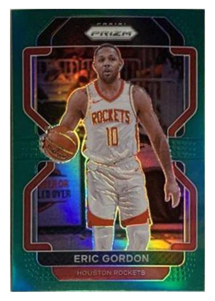 2021-22 Panini Prizm Base Set Eric Gordon Green Shimmer #169 card