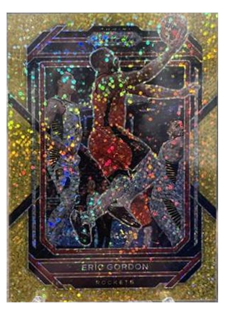 2022-23 Panini Prizm Base Set Eric Gordon Gold Sparke Prizm #186 card