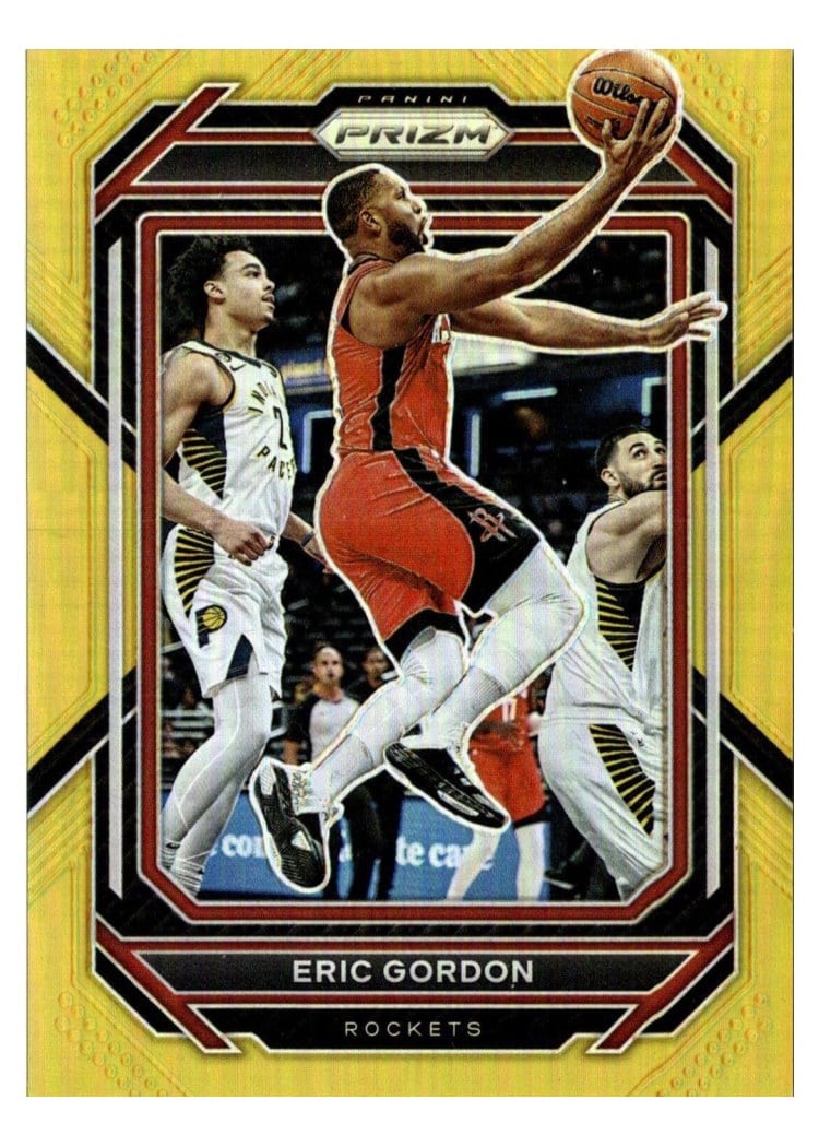 2022-23 Panini Prizm Base Set Eric Gordon Gold Prizm #186 card