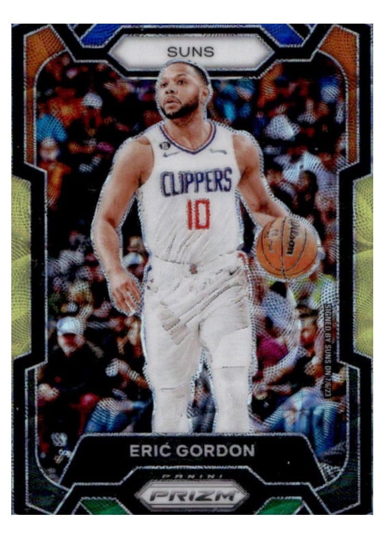 2023-24 Panini Prizm Base Set Eric Gordon Choice Blue Yellow Green #223 card