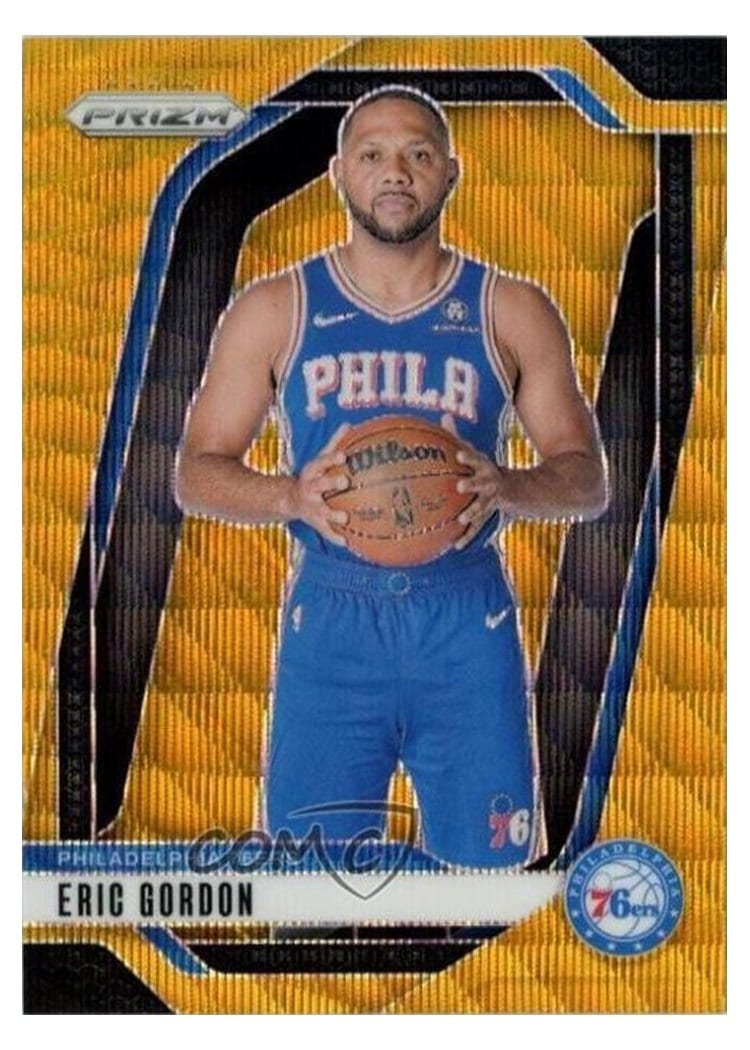 2024-25 Panini Prizm Base Set Eric Gordon Wave Gold #180 card