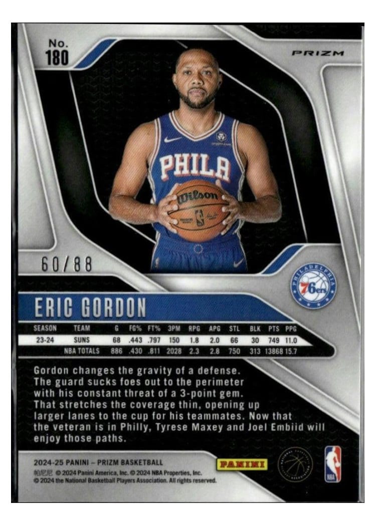 2024-25 Panini Prizm Base Set Eric Gordon #180 card