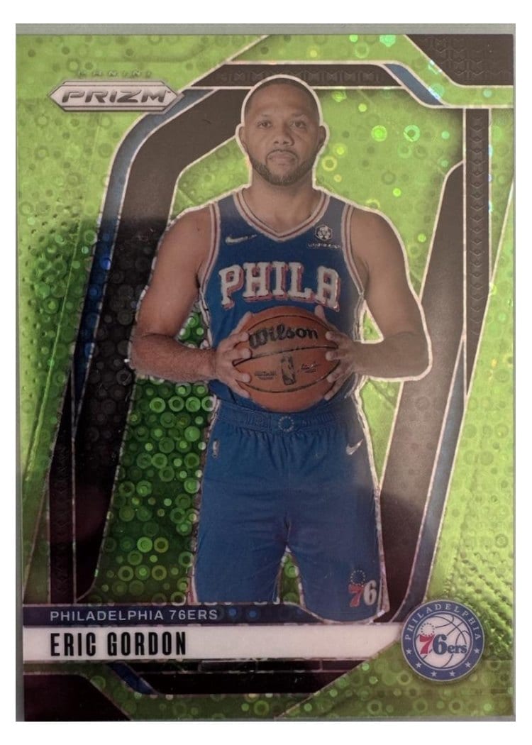 2024-25 Panini Prizm Base Set Eric Gordon Fast Break Neon Green #180 card