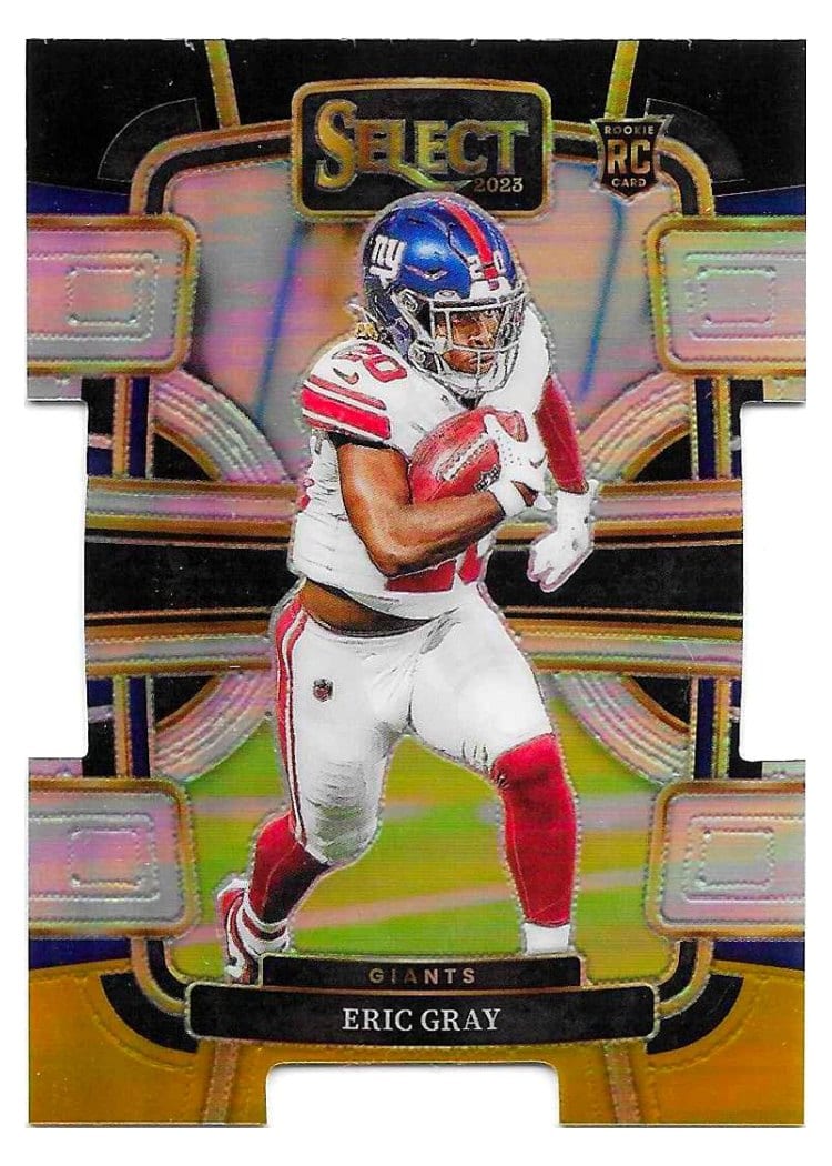 2023 Panini Select Base Set Eric Gray Black Gold Prizm Die-Cut #74 card