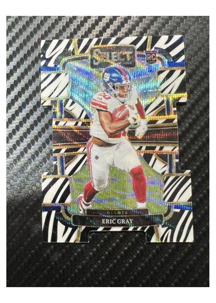 2023 Panini Select Base Set Eric Gray Zebra Prizm Die-Cut #74