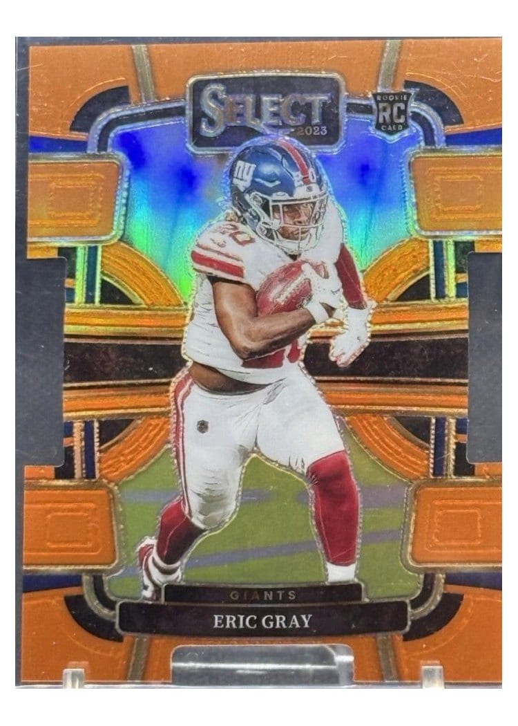 2023 Panini Select Base Set Eric Gray Orange Prizm Die-Cut #74 card