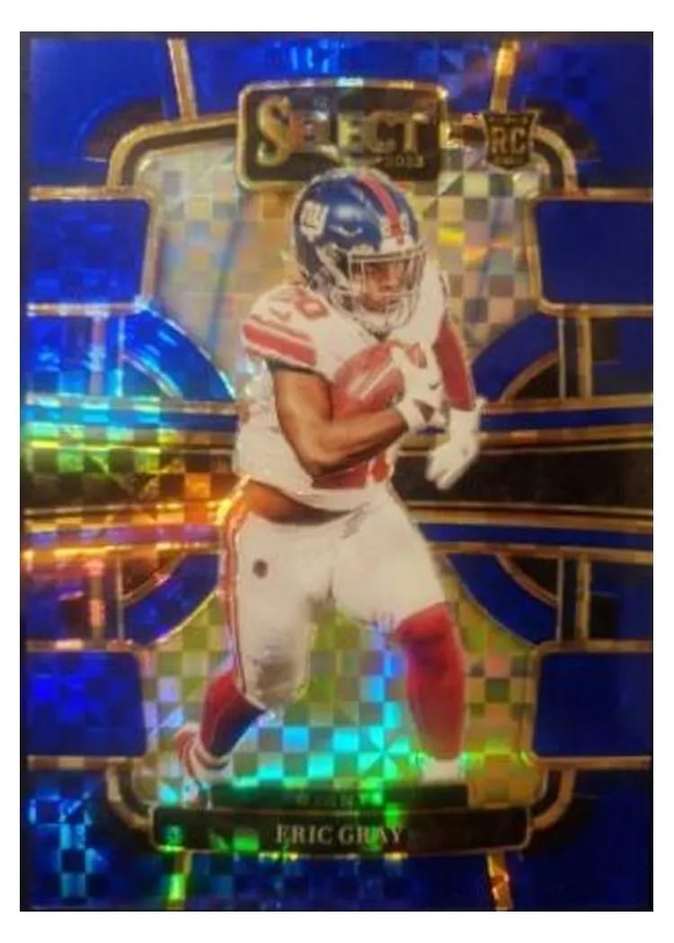 2023 Panini Select Base Set Eric Gray Blue Prizm #74 card