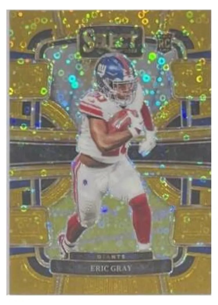 2023 Panini Select Base Set Eric Gray Disco Gold Prizm #74 card