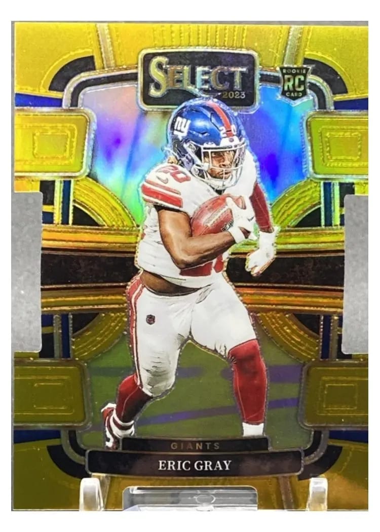 2023 Panini Select Base Set Eric Gray Gold Prizm Die-Cut #74 card