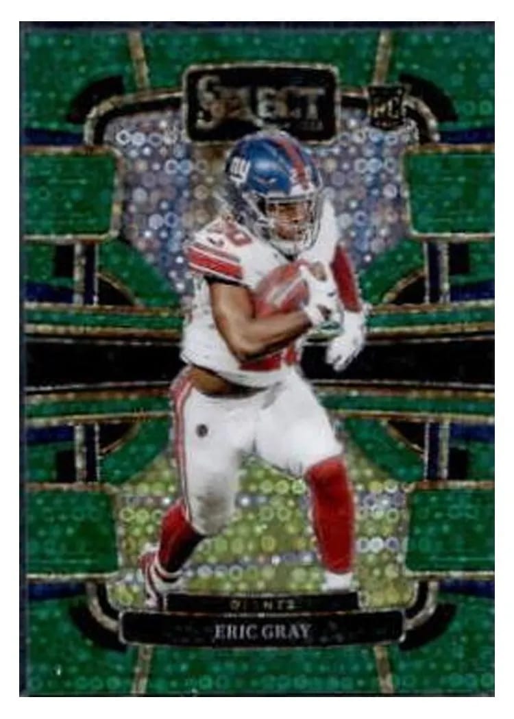 2023 Panini Select Base Set Eric Gray Disco Green Prizm #74 card