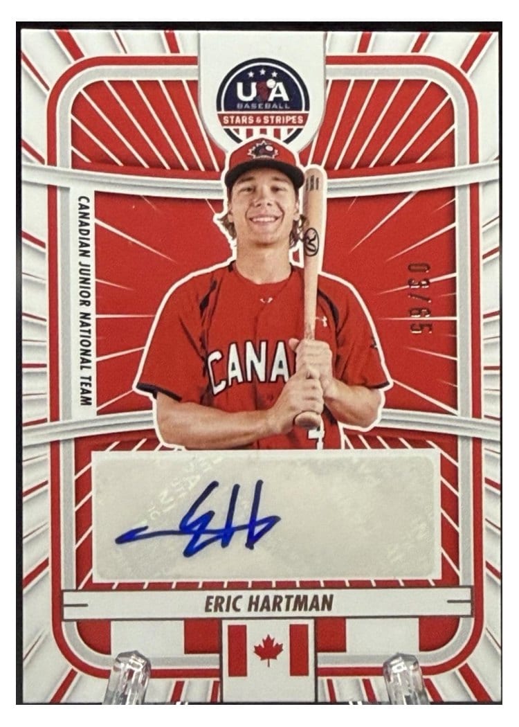2025 Panini Stars & Stripes Canada U-18 National Team Signatures Eric Hartman #CAN-EH card