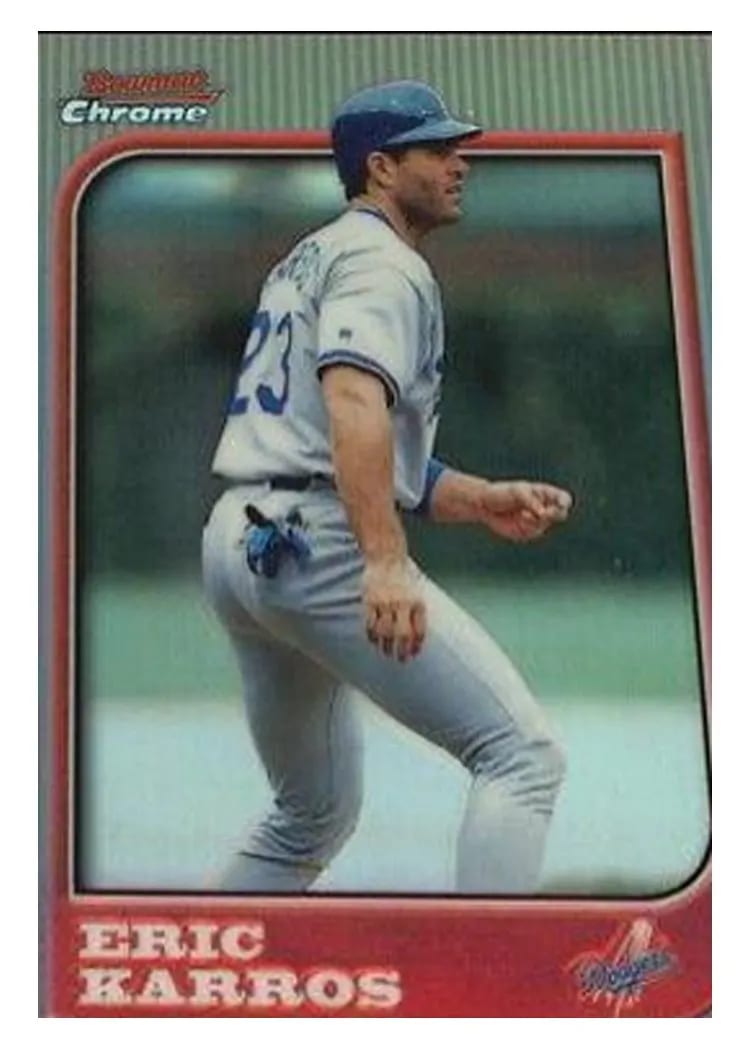 1997 Bowman Chrome Eric Karros Refractor #21