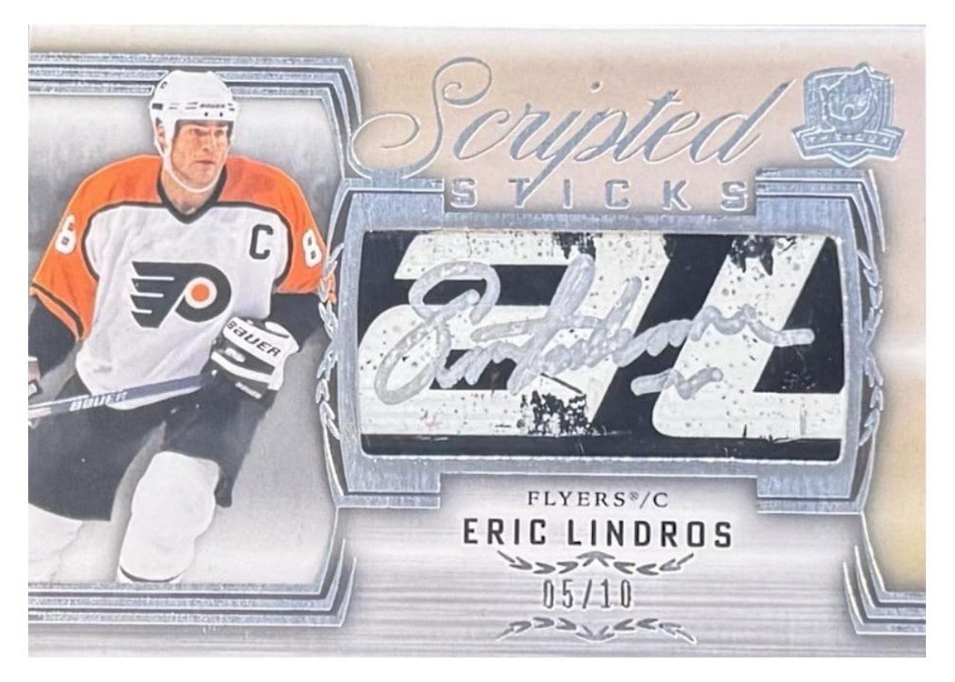2024-25 Upper Deck The Cup Scripted Sticks Eric Lindros #ST-EL card