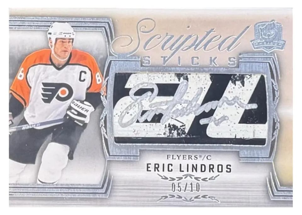2024-25 Upper Deck The Cup Scripted Sticks Eric Lindros #ST-EL card