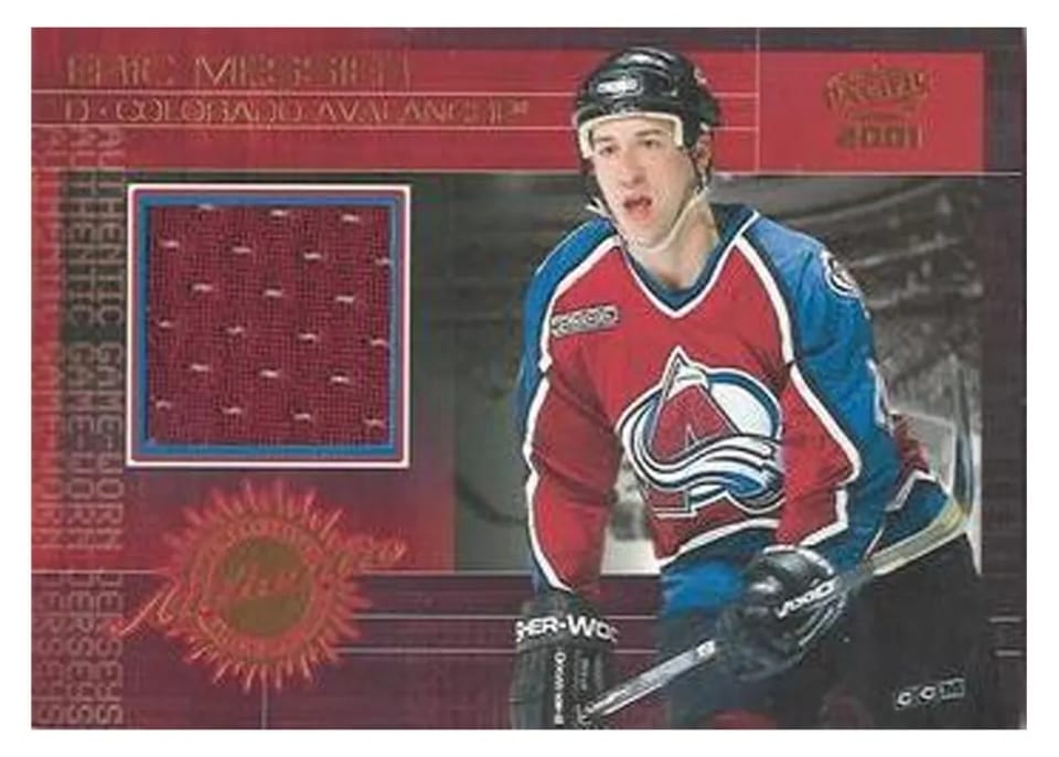 2000 Pacific Game-Worn Eric Messier #2 card