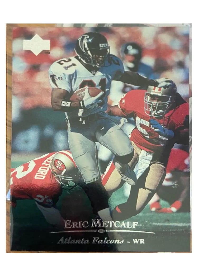 1996 Upper Deck Silver Eric Metcalf #62 card