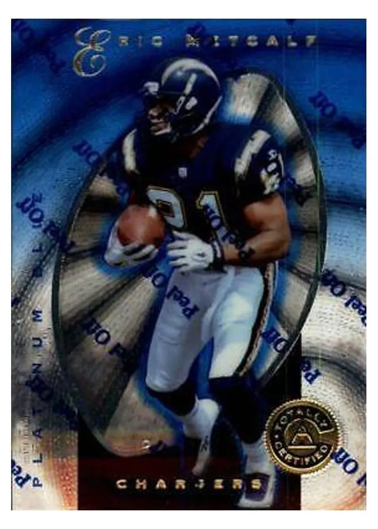 1997 Pinnacle Totally Certified Eric Metcalf #58 card