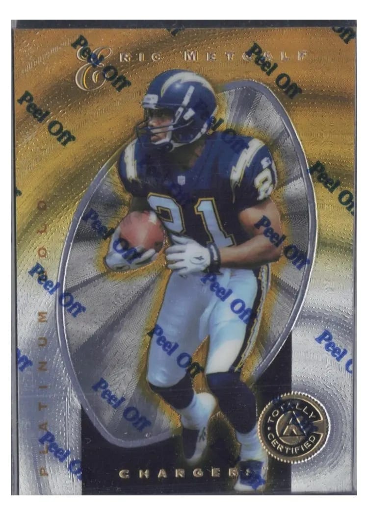1997 Pinnacle Totally Certified Eric Metcalf #58 card