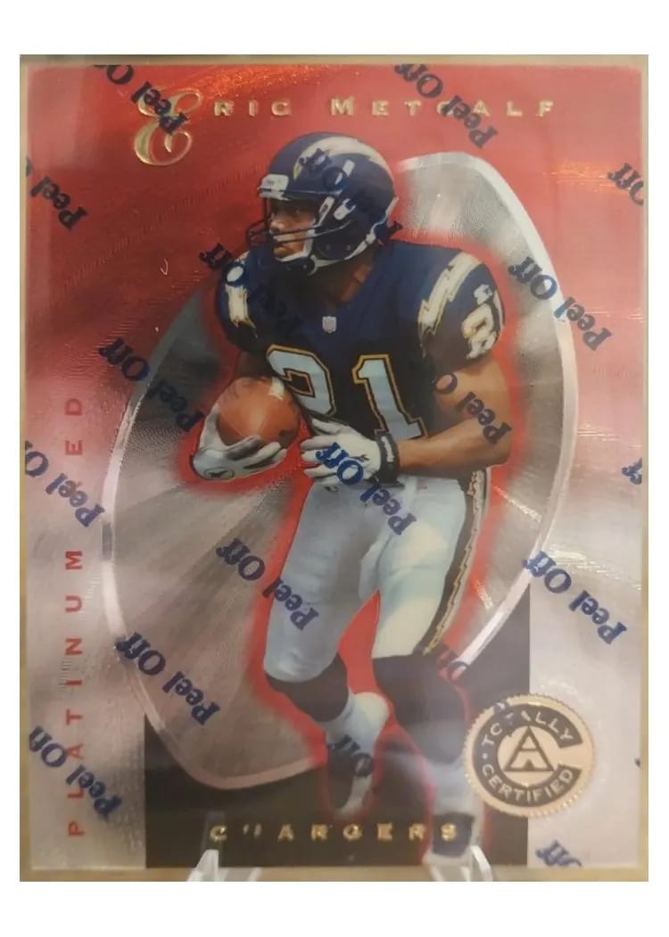 1997 Pinnacle Totally Certified Eric Metcalf #58 card