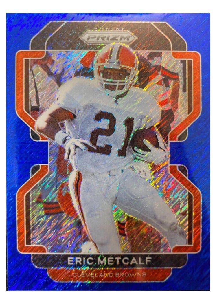 2021 Panini Prizm Base Set Eric Metcalf Blue Shimmer #269 card