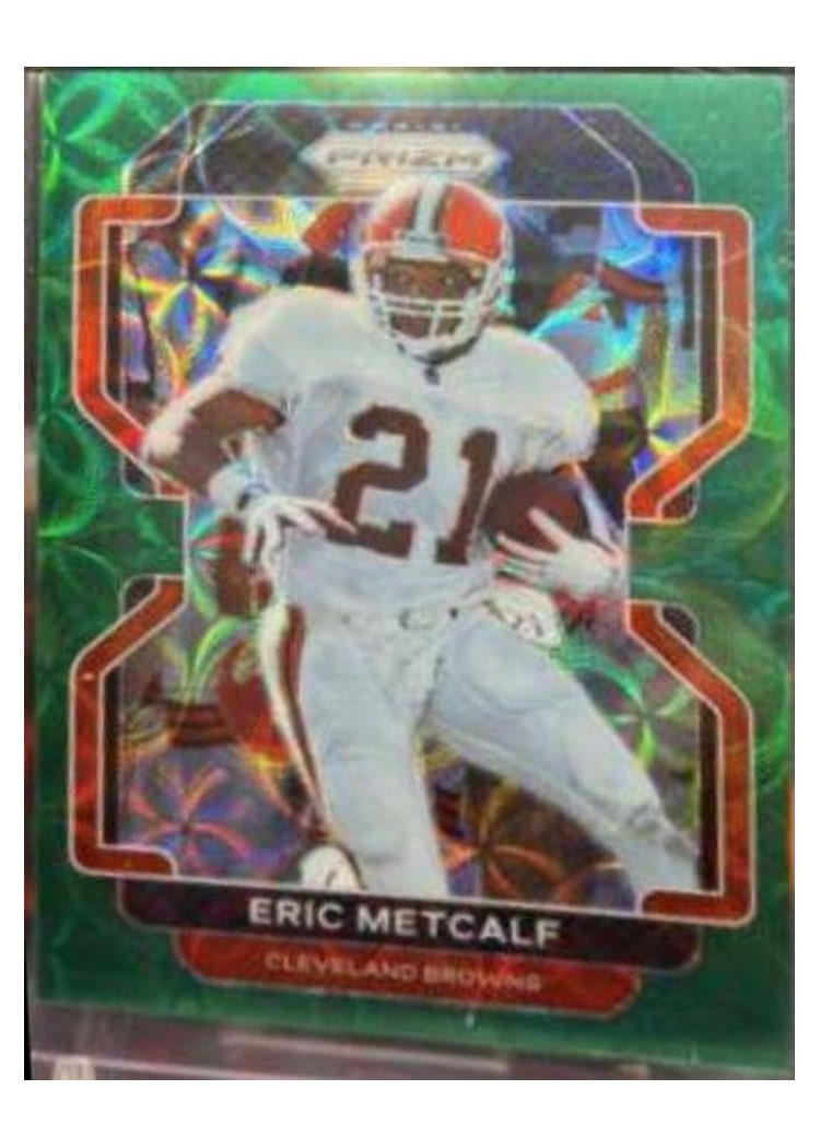 2021 Panini Prizm Base Set Eric Metcalf Green Scope Prizm #269 card