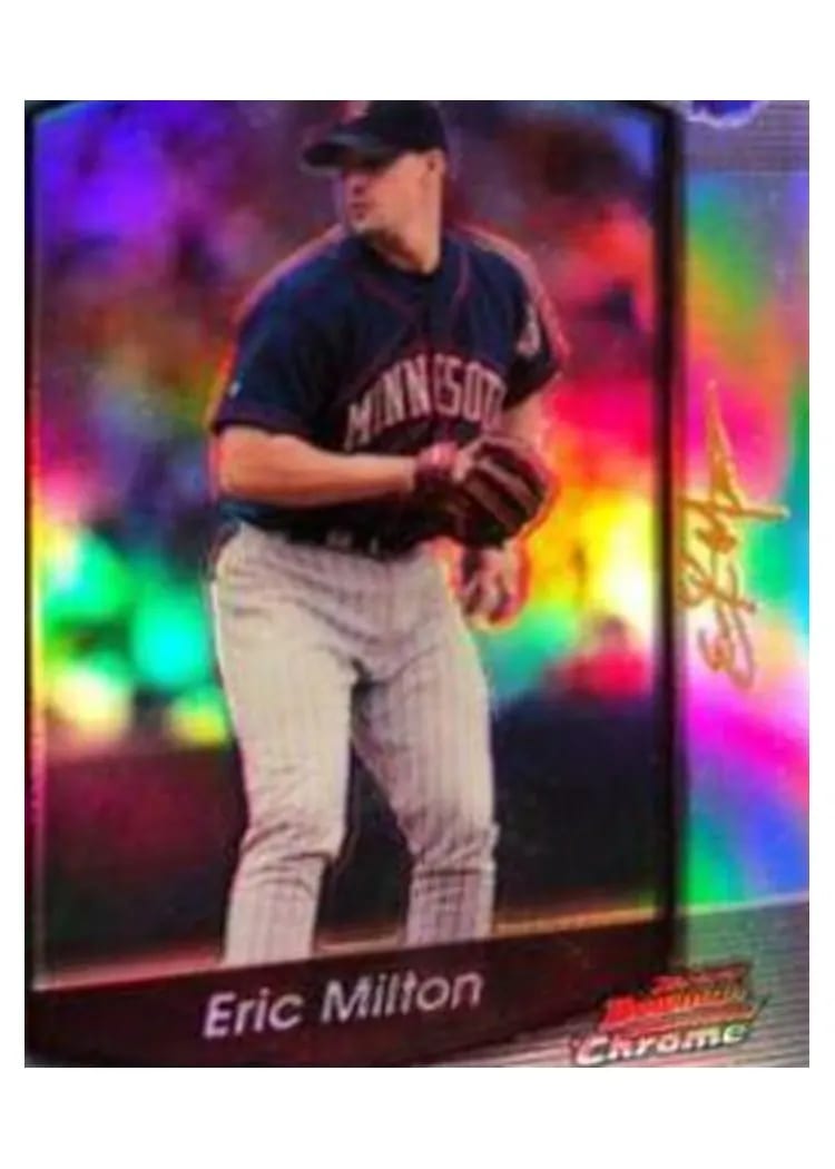 2000 Bowman Chrome Eric Milton Refractor #43 card