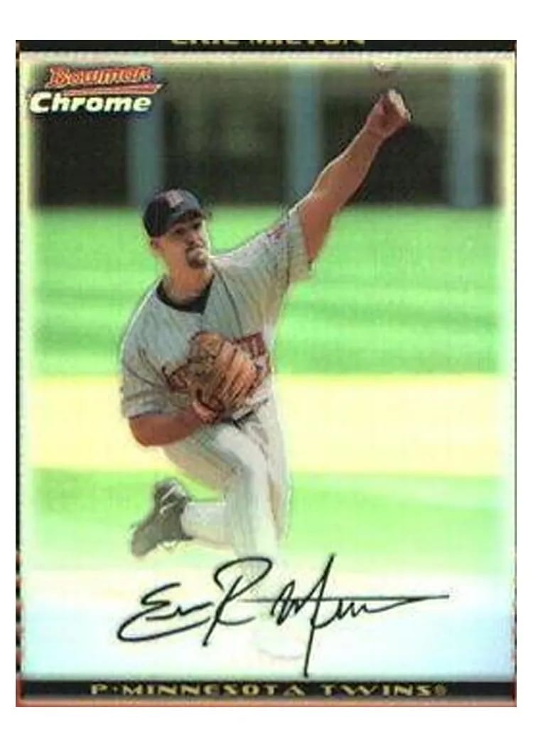 2002 Bowman Chrome Eric Milton #46 card