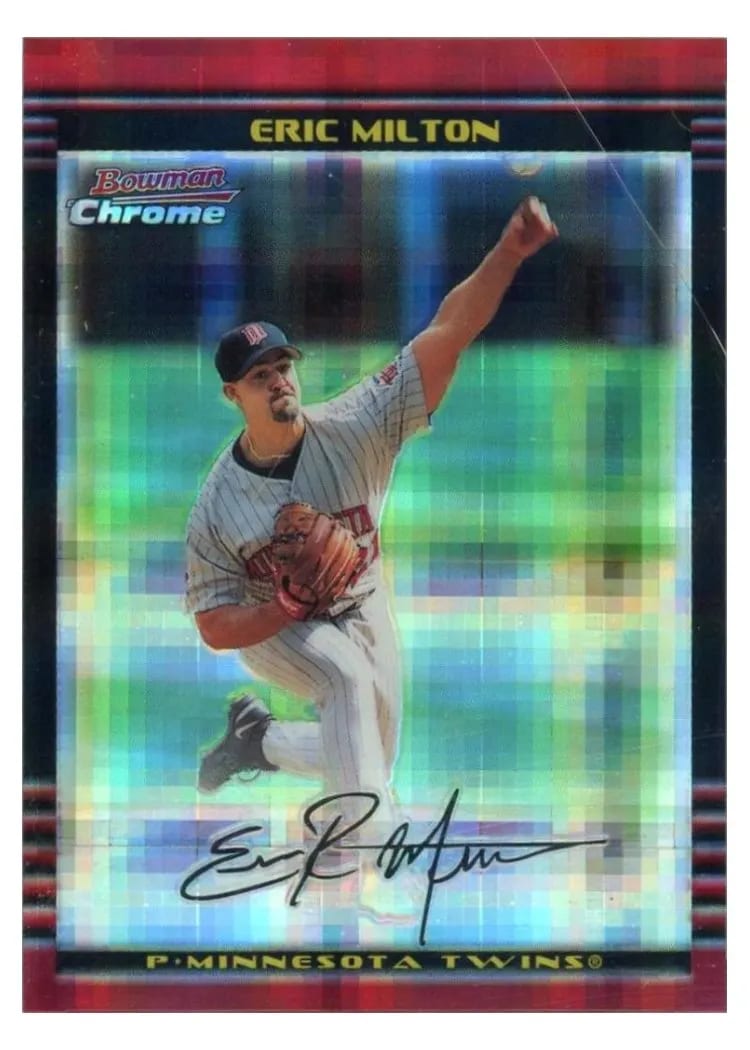 2002 Bowman Chrome Eric Milton #46 card