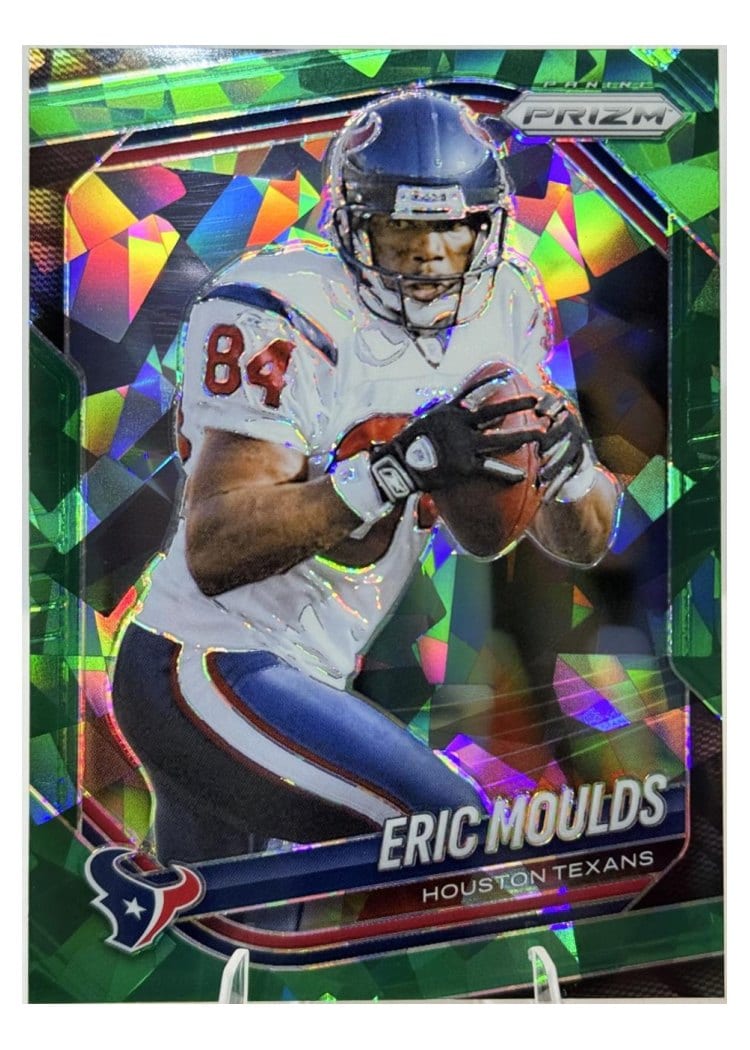 2025 Panini Prizm Base Set Eric Moulds Green Ice #53 card