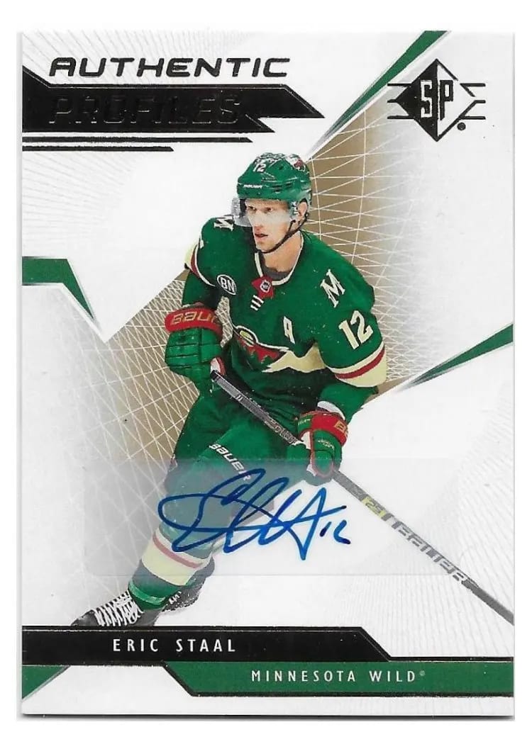 2018 SP Authentic Profiles Signature Eric Staal #AP-ES card