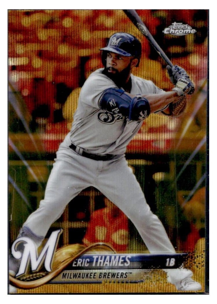 2018 Topps Chrome Base Set Eric Thames #7 card