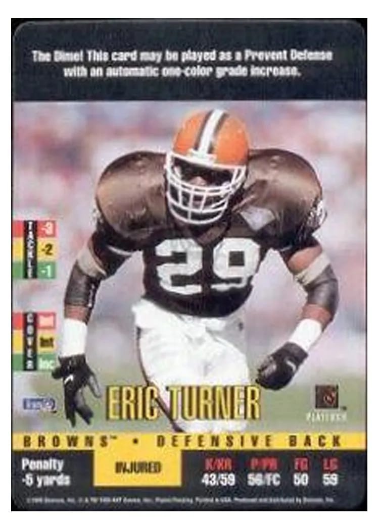 1995 Panini Donruss Red Zone Eric Turner card